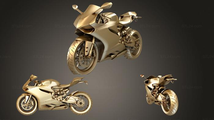 Автомобили и транспорт (Ducati 1199 Панигале 2012, CARS_1351) 3D модель для ЧПУ станка