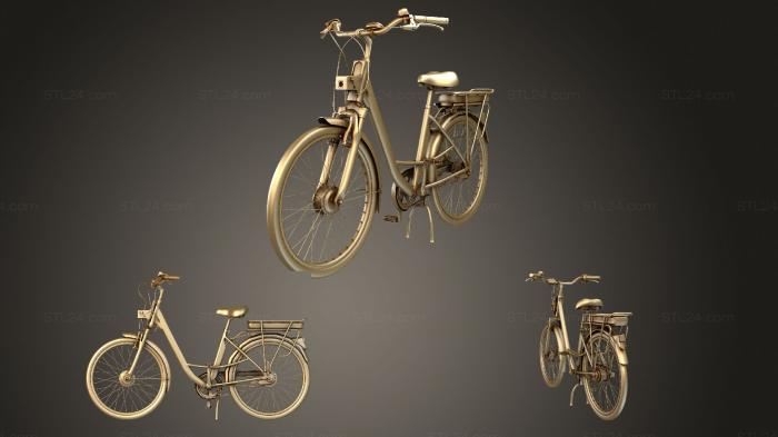 Автомобили и транспорт (Электрический городской велосипед, CARS_1365) 3D модель для ЧПУ станка