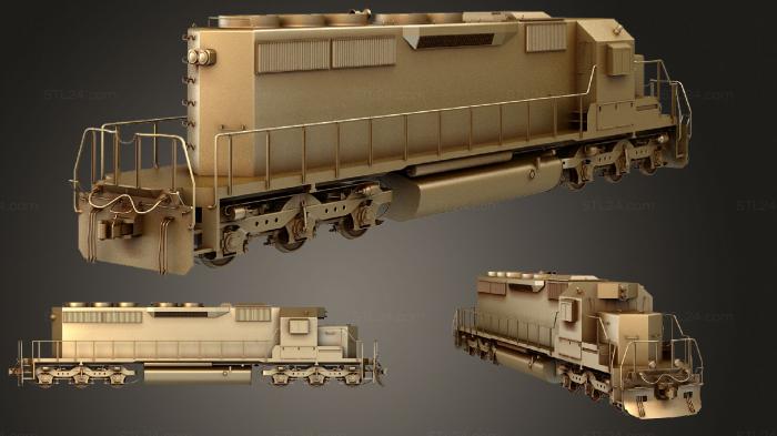 Vehicles (Electro Motive Diesel SD40 2 Locomotive, CARS_1366) 3D models for cnc