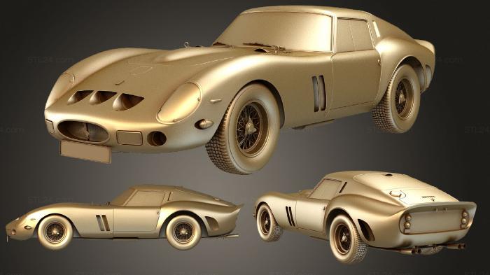 Автомобили и транспорт (Ferrari 250 GTO (серия I) 1962, CARS_1388) 3D модель для ЧПУ станка