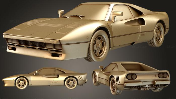 Автомобили и транспорт (Ferrari 288 GTO 1984, CARS_1389) 3D модель для ЧПУ станка