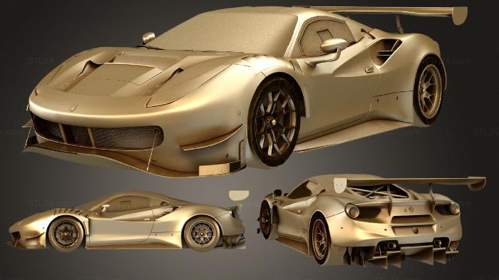 Автомобили и транспорт (Ferrari 488 GT3 Evo 2020, CARS_1395) 3D модель для ЧПУ станка