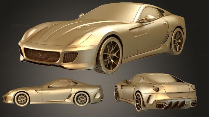 Автомобили и транспорт (Ferrari 599 GTO 2011, CARS_1399) 3D модель для ЧПУ станка
