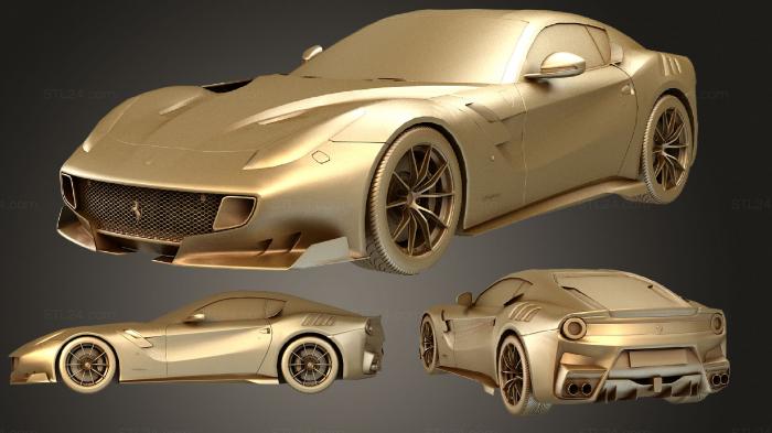 Автомобили и транспорт (Комплект Ferrari F12tdf 2016, CARS_1404) 3D модель для ЧПУ станка