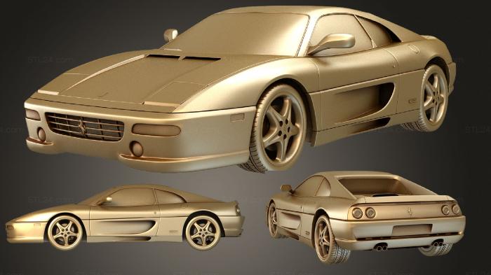 Автомобили и транспорт (Ferrari F355 F1 Берлинетта 1998, CARS_1406) 3D модель для ЧПУ станка