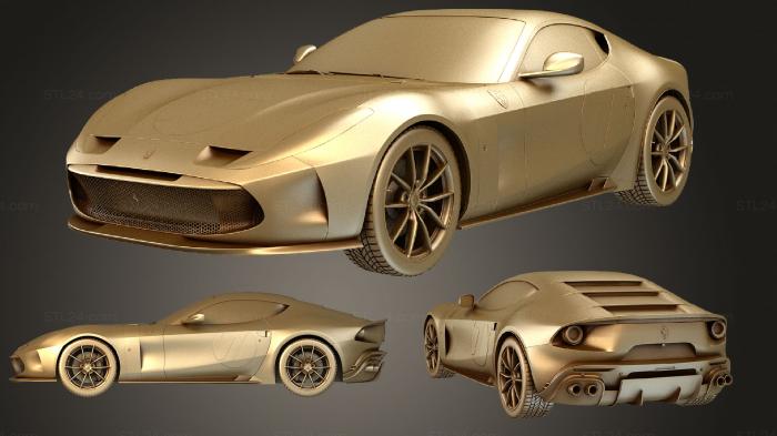 Автомобили и транспорт (Ferrari Omologata 2020, CARS_1410) 3D модель для ЧПУ станка