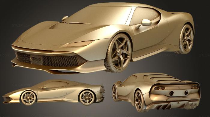 Автомобили и транспорт (Ferrari SP38 Дебора, CARS_1416) 3D модель для ЧПУ станка