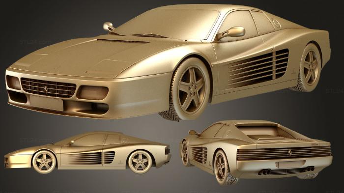 Vehicles (ferrari testarossa 512, CARS_1417) 3D models for cnc