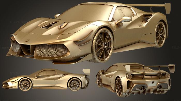 Автомобили и транспорт (Ferrari gtb 488 evo spider, CARS_1424) 3D модель для ЧПУ станка