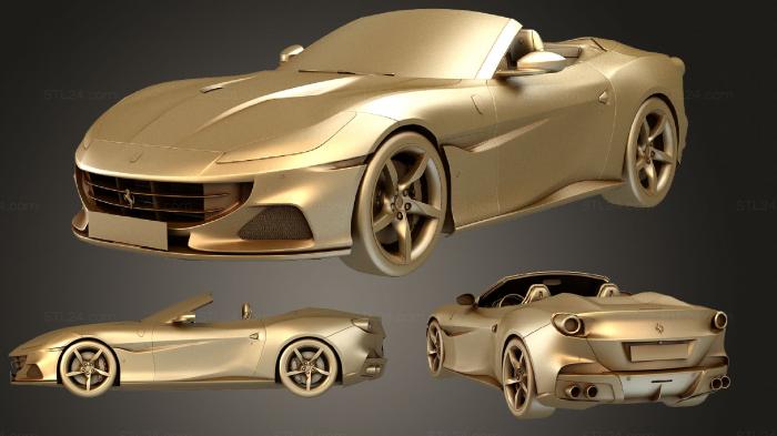 Автомобили и транспорт (Ferrari Portofino M 2021, CARS_1425) 3D модель для ЧПУ станка