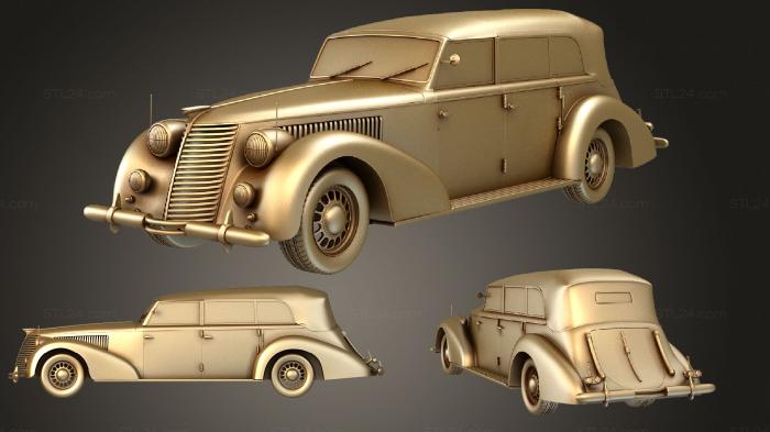 Автомобили и транспорт (Фиат 2800 Торпедо 1939 года выпуска, CARS_1444) 3D модель для ЧПУ станка