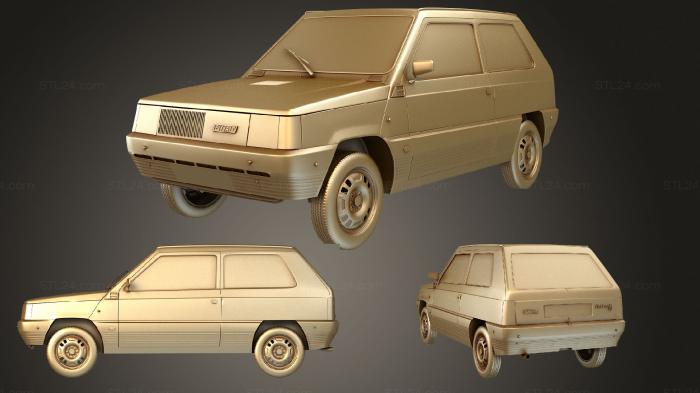 Автомобили и транспорт (Fiat Panda (Mk1) (141) 30 1980, CARS_1454) 3D модель для ЧПУ станка