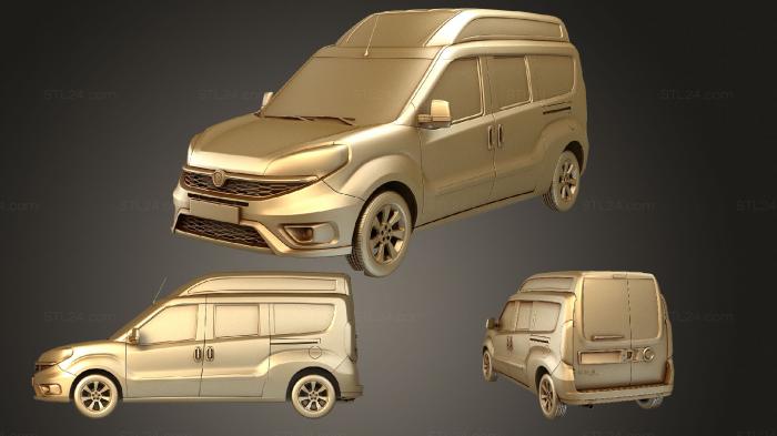 Автомобили и транспорт (Fiat doblo с высокой крышей maxi 263 2015, CARS_1468) 3D модель для ЧПУ станка