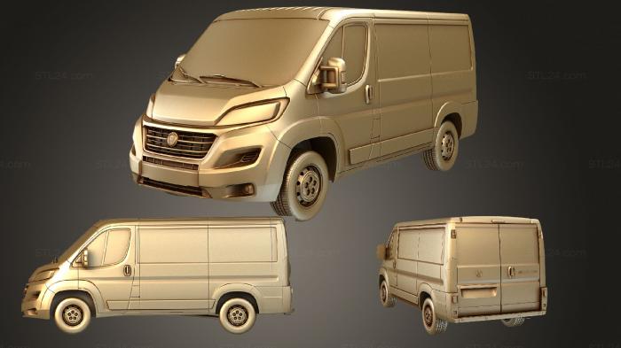 Автомобили и транспорт (Фургон fiat ducato l1h1 2014, CARS_1483) 3D модель для ЧПУ станка