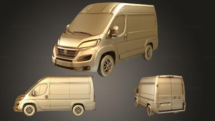 Автомобили и транспорт (Фургон fiat ducato l1h2 2022, CARS_1484) 3D модель для ЧПУ станка