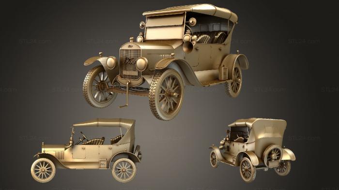 Автомобили и транспорт (Ford T 4-дверный Tourer 1924, CARS_1506) 3D модель для ЧПУ станка