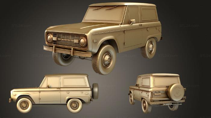 Автомобили и транспорт (Ford Bronco (Mk1) 1975, CARS_1513) 3D модель для ЧПУ станка