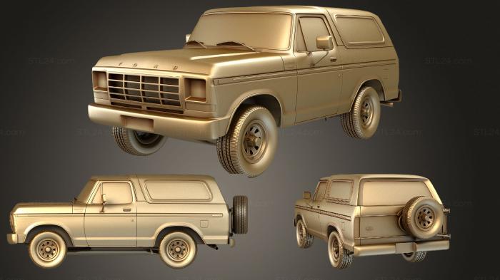 Автомобили и транспорт (Ford Bronco (Mk2) универсал 1978, CARS_1514) 3D модель для ЧПУ станка