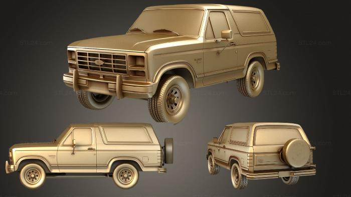 Автомобили и транспорт (Ford Bronco (Mk3) 1982, CARS_1515) 3D модель для ЧПУ станка