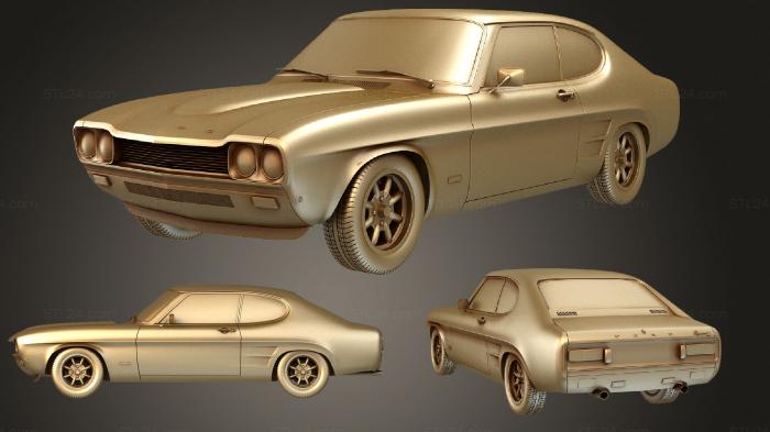 Автомобили и транспорт (Ford Capri (Mk1) RS 2600 1970, CARS_1518) 3D модель для ЧПУ станка