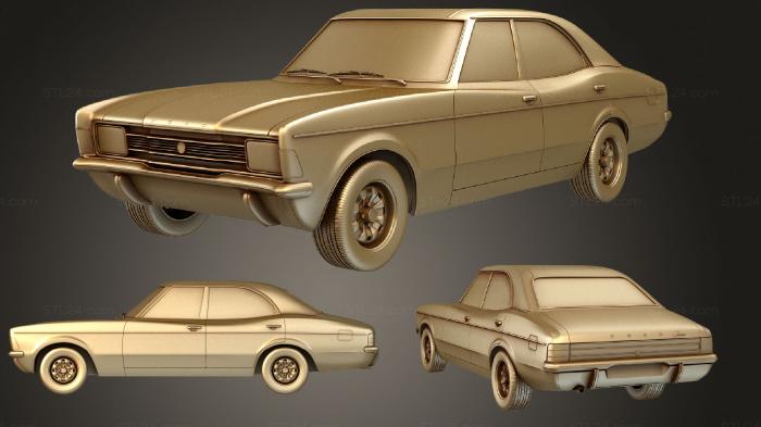 Автомобили и транспорт (Ford Cortina (Mk3) седан 1970, CARS_1520) 3D модель для ЧПУ станка