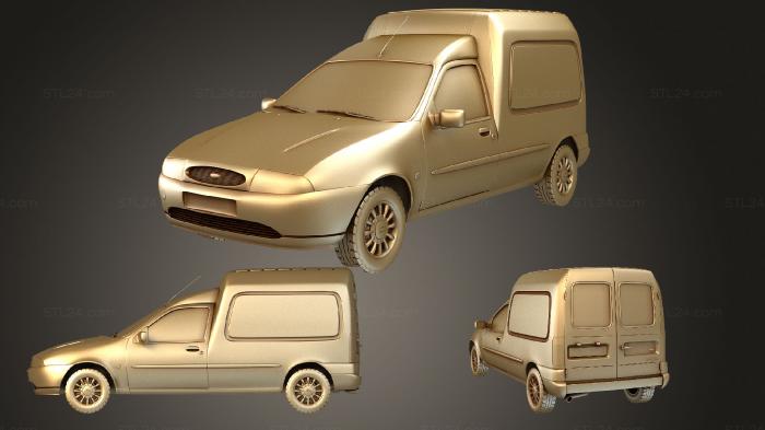 Автомобили и транспорт (Фургон Ford Courier 1999 года выпуска, CARS_1522) 3D модель для ЧПУ станка