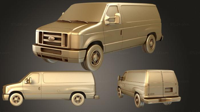 Автомобили и транспорт (Фургон Ford серии E 2011, CARS_1537) 3D модель для ЧПУ станка