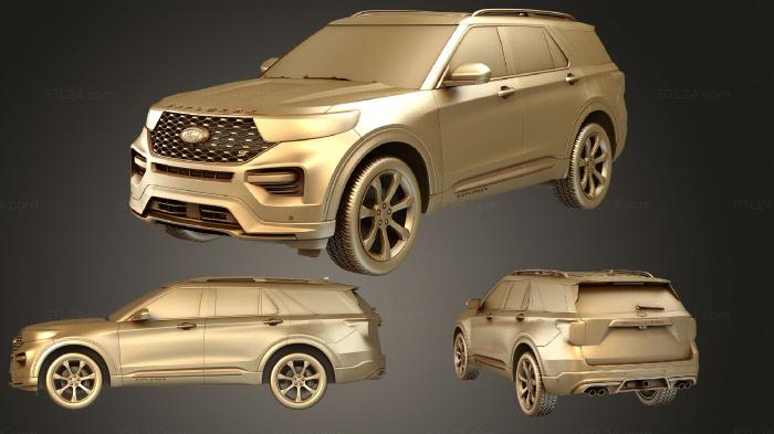 Автомобили и транспорт (Ford Explorer (Mk6) ST 2020, CARS_1544) 3D модель для ЧПУ станка