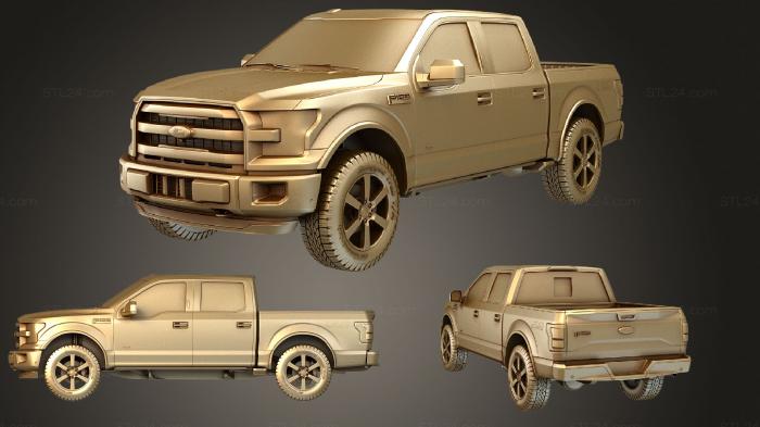 Vehicles (Ford F150 Lariat CrewCab 2015 set, CARS_1555) 3D models for cnc