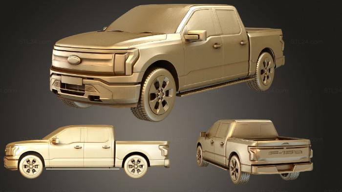 Автомобили и транспорт (Ford F 150 Lightning 2022, CARS_1556) 3D модель для ЧПУ станка