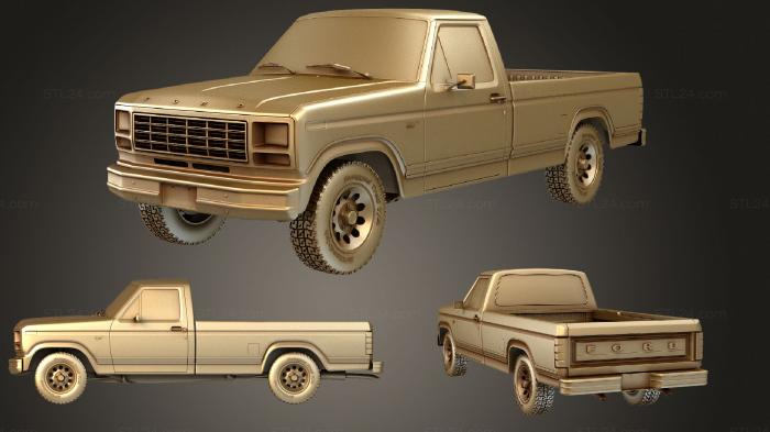 Автомобили и транспорт (Ford F 150 Ranger 1980, CARS_1557) 3D модель для ЧПУ станка
