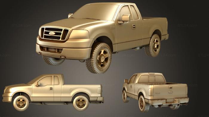 Автомобили и транспорт (Ford F150 RegularCab 2006 комплект, CARS_1562) 3D модель для ЧПУ станка