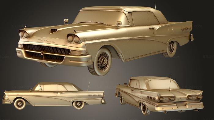 Автомобили и транспорт (Ford Fairlane 500 Sunliner 1958, CARS_1564) 3D модель для ЧПУ станка