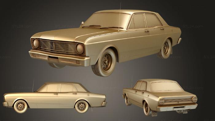 Автомобили и транспорт (Ford Falcon (AU) (Mk2) (XT) седан 1968, CARS_1566) 3D модель для ЧПУ станка