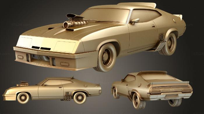 Автомобили и транспорт (Ford Falcon (AU) (Mk3) (XB) GT Coupe Перехватчик Mad Max 1979, CARS_1569) 3D модель для ЧПУ станка