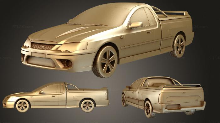 Автомобили и транспорт (Ford Falcon (AU) (Mk6f) (BF) Ute XR8 2006, CARS_1578) 3D модель для ЧПУ станка