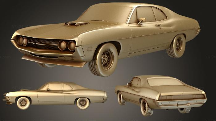 Автомобили и транспорт (Ford Falcon (NA) (Mk4) (62A) 429 Седан Super Cobra Jet 2 двери 1970, CARS_1581) 3D модель для ЧПУ станка