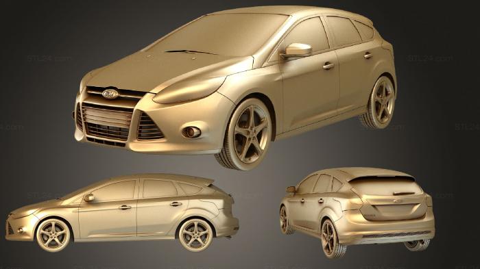 Автомобили и транспорт (Ford Focus Хэтчбек 2012, CARS_1584) 3D модель для ЧПУ станка