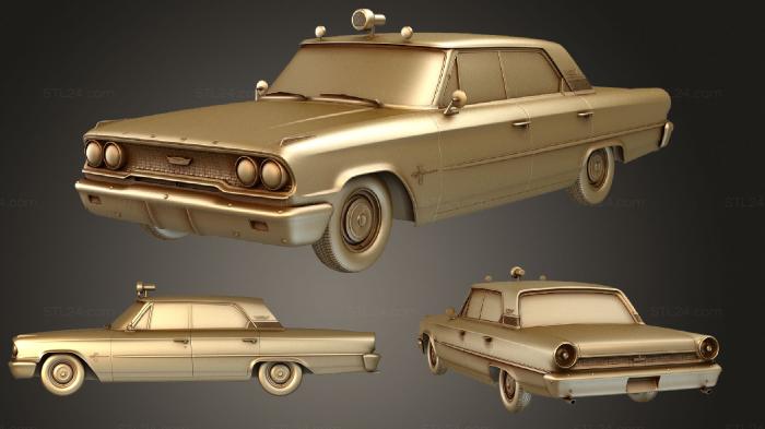 Vehicles (Ford Galaxie (Mk2) 500 4door Hardtop Dallas Police 1963, CARS_1588) 3D models for cnc