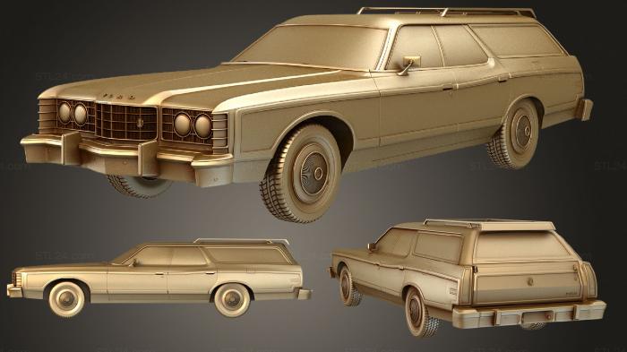 Автомобили и транспорт (Ford Galaxie (Mk4) универсал 1973, CARS_1591) 3D модель для ЧПУ станка