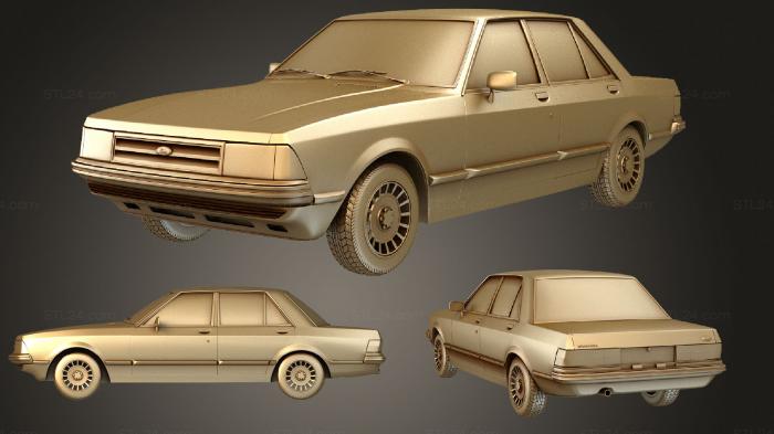 Автомобили и транспорт (Ford Granada Седан 1982, CARS_1595) 3D модель для ЧПУ станка