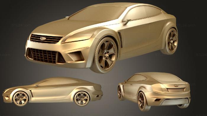 Автомобили и транспорт (Концепт Ford Iosis 2005, CARS_1596) 3D модель для ЧПУ станка