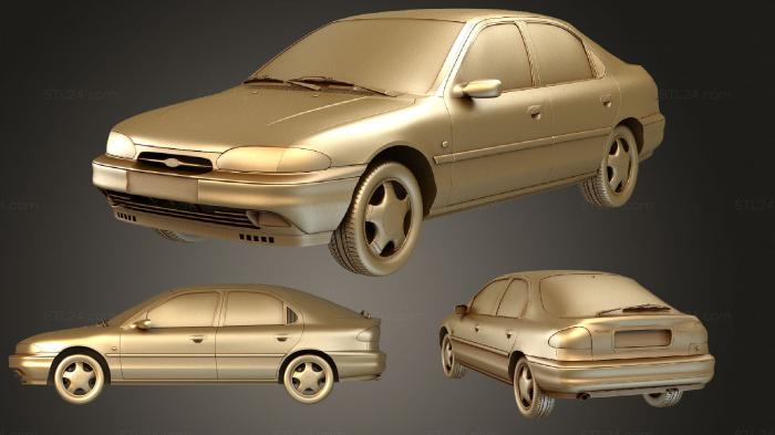 Автомобили и транспорт (Ford Mondeo (Mk1) хэтчбек 1993, CARS_1600) 3D модель для ЧПУ станка