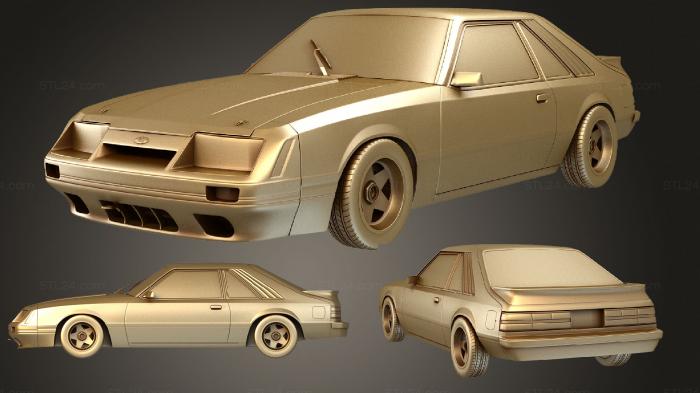 Автомобили и транспорт (Ford Mustang (Mk3) GT Group A 1983, CARS_1609) 3D модель для ЧПУ станка