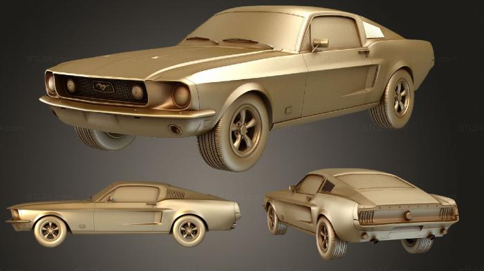 Автомобили и транспорт (Ford Mustang GT 1967, CARS_1614) 3D модель для ЧПУ станка