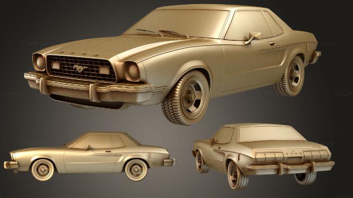 Автомобили и транспорт (Ford Mustang MkII купе 1974, CARS_1617) 3D модель для ЧПУ станка