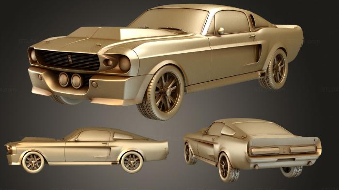 Автомобили и транспорт (Ford Mustang Shelby GT500 Элеонора 1967, CARS_1619) 3D модель для ЧПУ станка