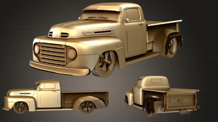 Автомобили и транспорт (Комплект Форд Пикап f1 hotrod, CARS_1621) 3D модель для ЧПУ станка