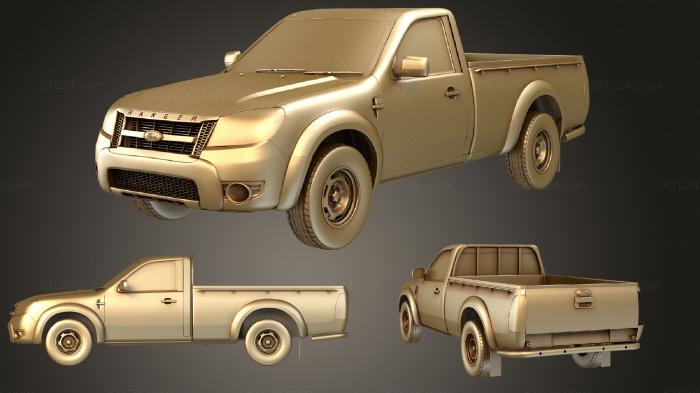Автомобили и транспорт (Ford Ranger (Mk2f) Обычный кэб 2009, CARS_1625) 3D модель для ЧПУ станка