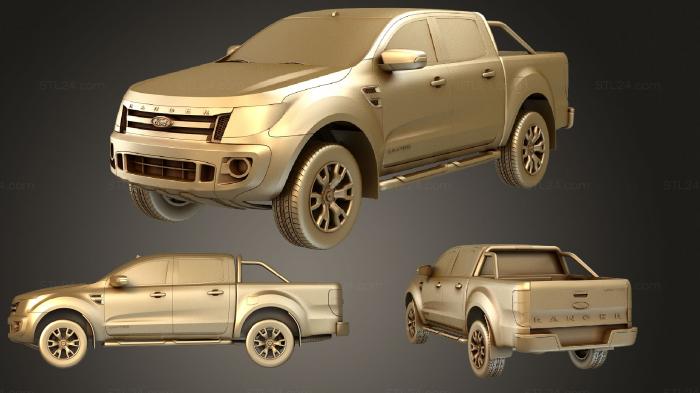Автомобили и транспорт (Двухместный автомобиль Ford Ranger 2011, CARS_1628) 3D модель для ЧПУ станка